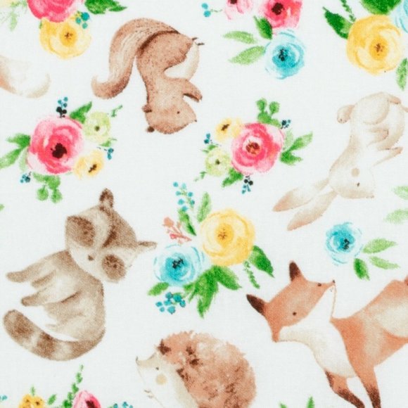 Create It Spring Pals Sewing Fabric Hedgehog Rabbit Fox 36 X 42-in Precut Cotton - Picture 4 of 4